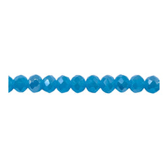 6mm Thunder Polish Glass Crystal Roundel Cut Blue Jade AB