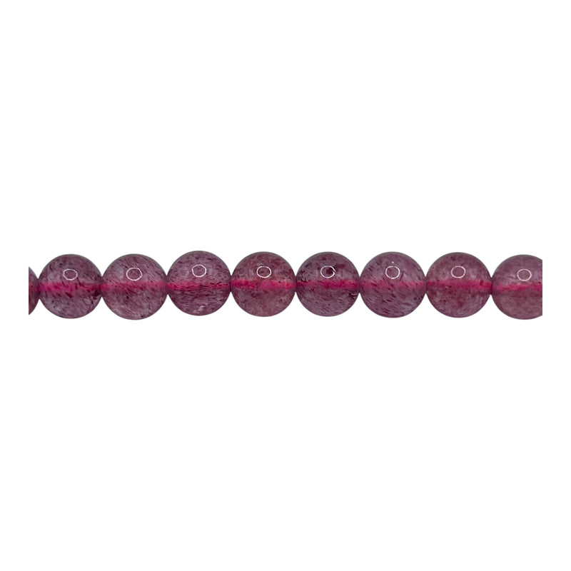 6mm Round Strawberry Quartz A Grade