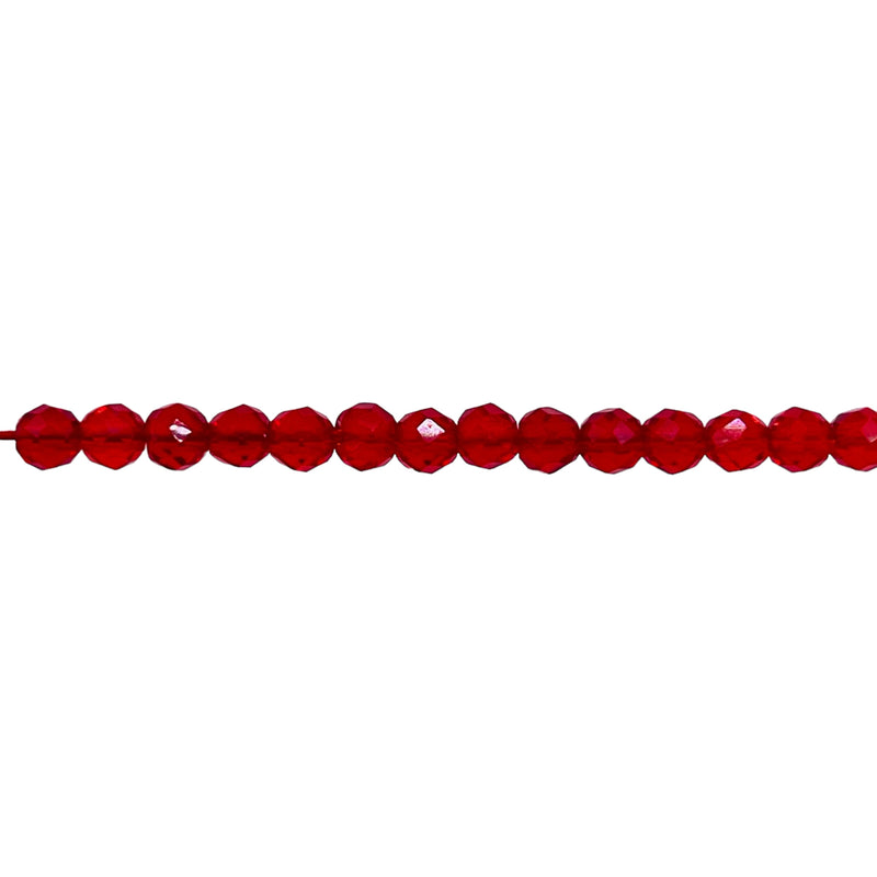 4mm Thunder Polish Round Cut Red