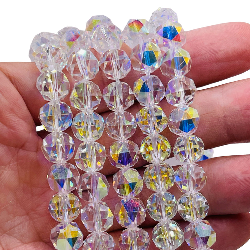 10mm Star Cut Glass Crystal Super AB