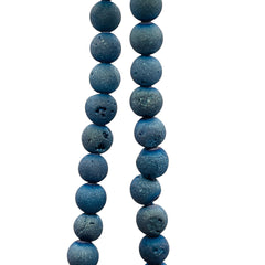 6mm Druzy Round Magic Blue