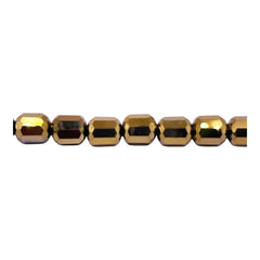 7x6mm Cylinder Cut Gold
