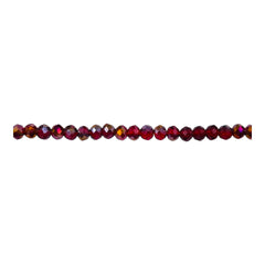 3mm Thunder Polish Glass Crystal Roundel Cut Med Siam PL