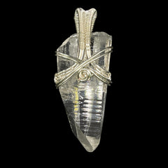 Supreme Quality Lemurian Pendant Master Wrapped Wired Technique Large