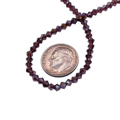 3mm Thunder Polish Glass Crystal Bicone Amethyst AB