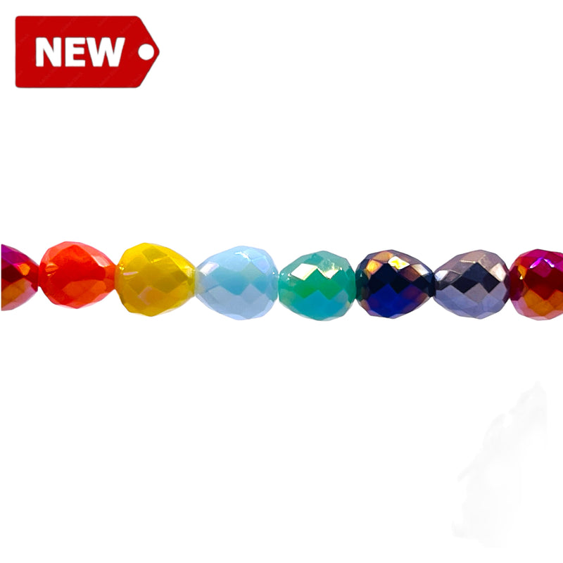 6x6mm Strawberry Glass Crystal Rainbow