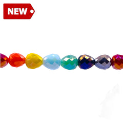 6x6mm Strawberry Glass Crystal Rainbow