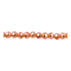 6mm Thunder Polish Glass Crystal Roundel Cut Gold Plated Jade