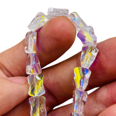 10x8mm Twisted Bow Tie Glass Crystal Super AB