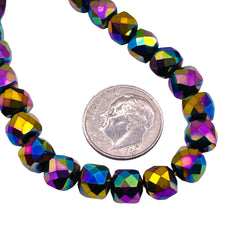 7x7mm Cube Hematite Rainbow