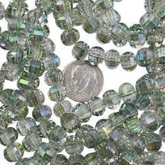 8mm Lantern Glass Crystal Lt. Magic Green