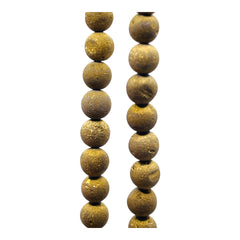 6mm Druzy Round Gold