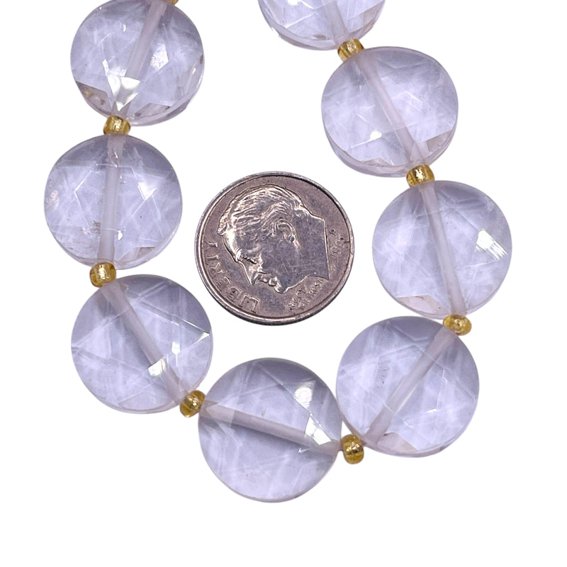 16mm Coin Cut Clear Quartz