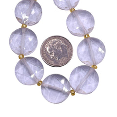 16mm Coin Cut Clear Quartz