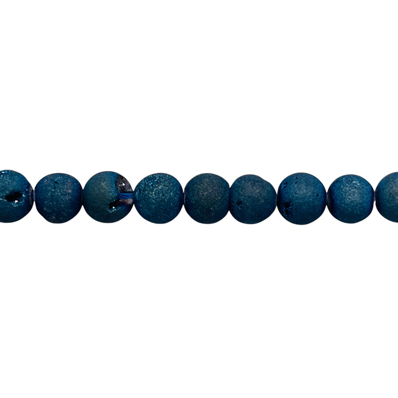 6mm Druzy Round Magic Blue