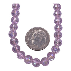 6mm Thunder Polish Round Disco Cut Rosaline Super AB