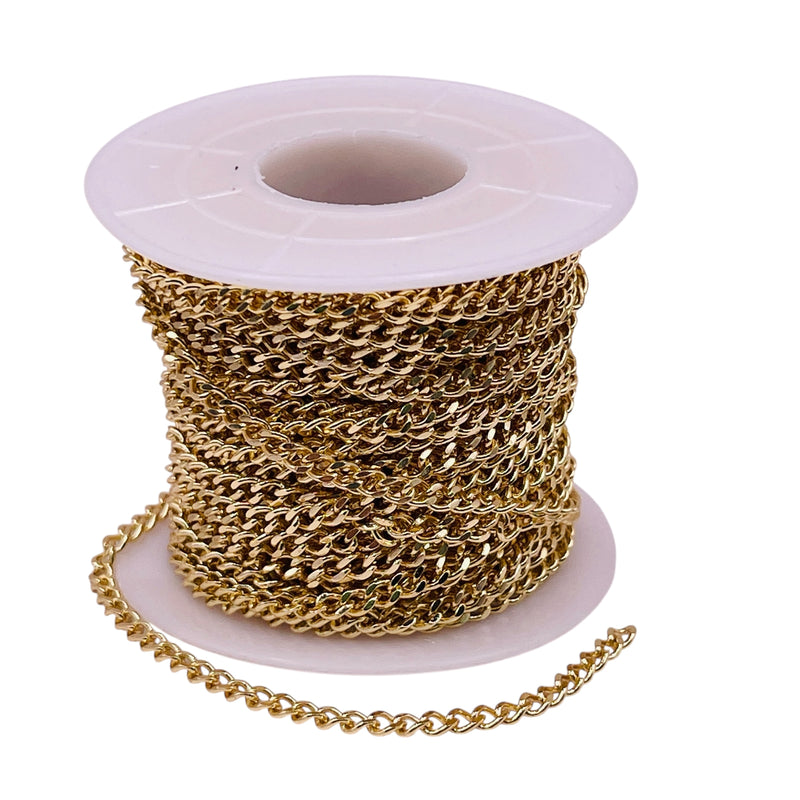 Losolo 3mm Stainless Steel Chain 18K Gold Plated
