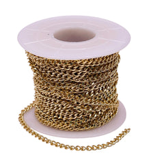 Losolo 3mm Stainless Steel Chain 18K Gold Plated