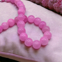 Dyed Jade Round Pink