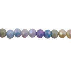 6mm Thunder Polish Glass Crystal Roundel Cut Rainbow