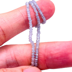 2mm Thunder Polish Glass Crystal Roundel Gray Blue