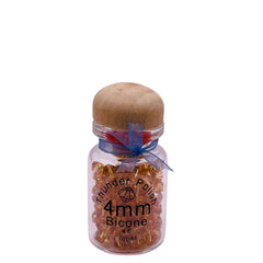 4mm Thunder Polish Glass Crystal Bicone Topaz Bottle