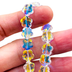 10mm Flower Glass Crystal Super AB