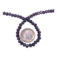 4mm Thunder Polish Glass Crystal Roundel Cut Violet AB