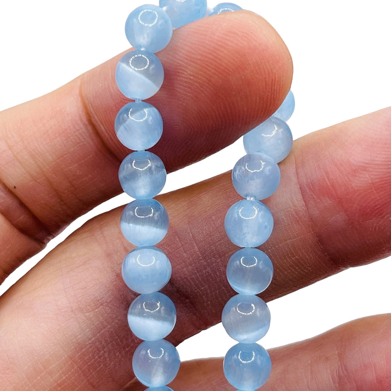 6mm Super Cat Eye(Gypsum) Blue