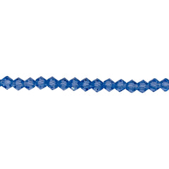 4mm Thunder Polish Glass Crystal Bicone Lt. Sapphire