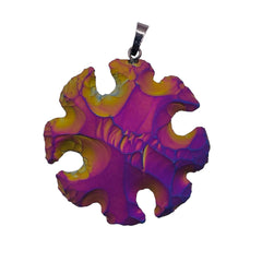 42mm Handmade Obsidian Pendant Purple Light