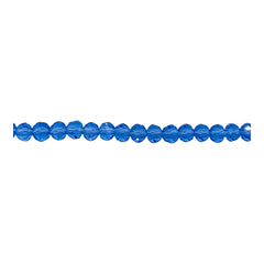 4mm Thunder Polish Glass Crystal Roundel Cut Lt Sapphire