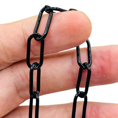 Losolo 16.5x7.5mm Stainless Steel Chain Black