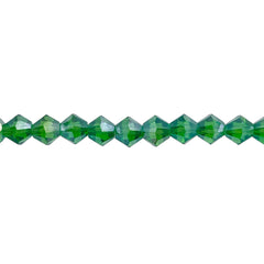 6mm Thunder Polish Glass Crystal Bicone Peridot AB