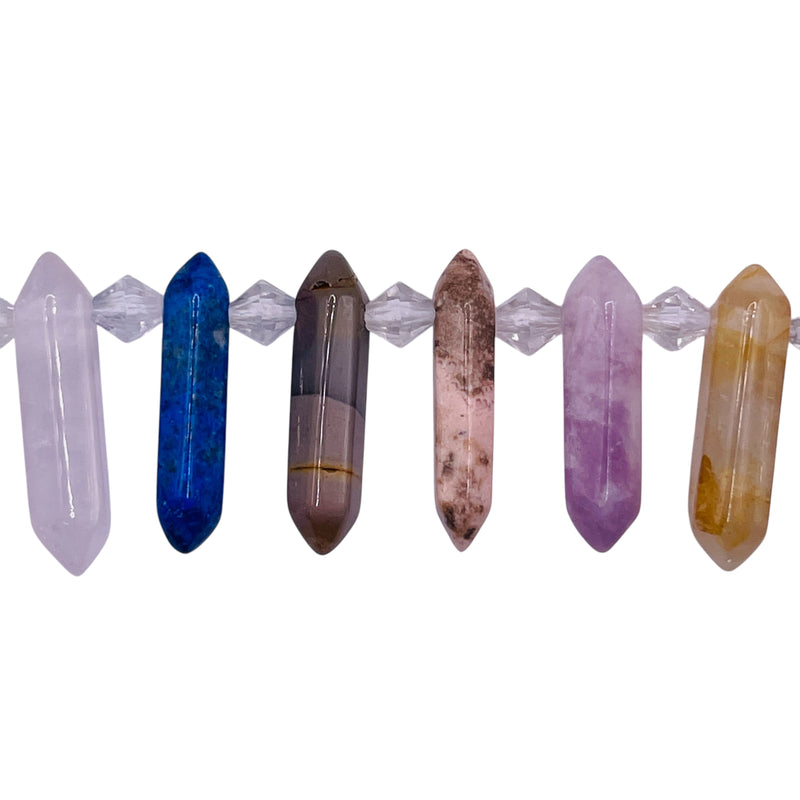 15-28mm Double Points Gemstones Combo