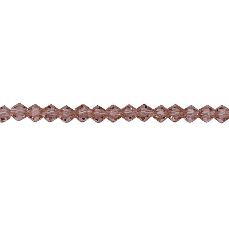 4mm Thunder Polish Glass Crystal Bicone Silver Champaign