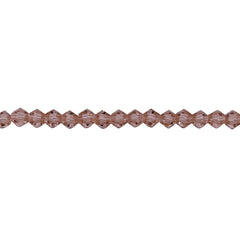 4mm Thunder Polish Glass Crystal Bicone Silver Champaign