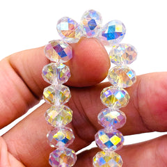 10mm Roundel Cut Glass Crystal Super AB
