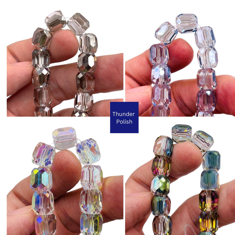 10x10mm Cylinder Cut Glass Crystal Package Deal