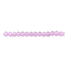 4mm Thunder Polish Glass Crystal Roundel Cut Rosaline