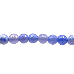 8mm Round Cut Agate Blue Shine