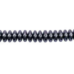 8mm Round Disc Hematite Rhodium