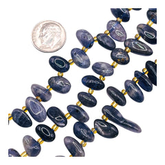 9-13mm Chips Iolite side drilled