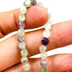 6mm Round Cut Fluorite