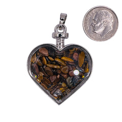 Tiger Eye Heart Pendant