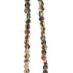 4mm Hexagon Glass Crystal Black Diamond MP