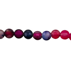 6mm Coin Cut Fushia Agate
