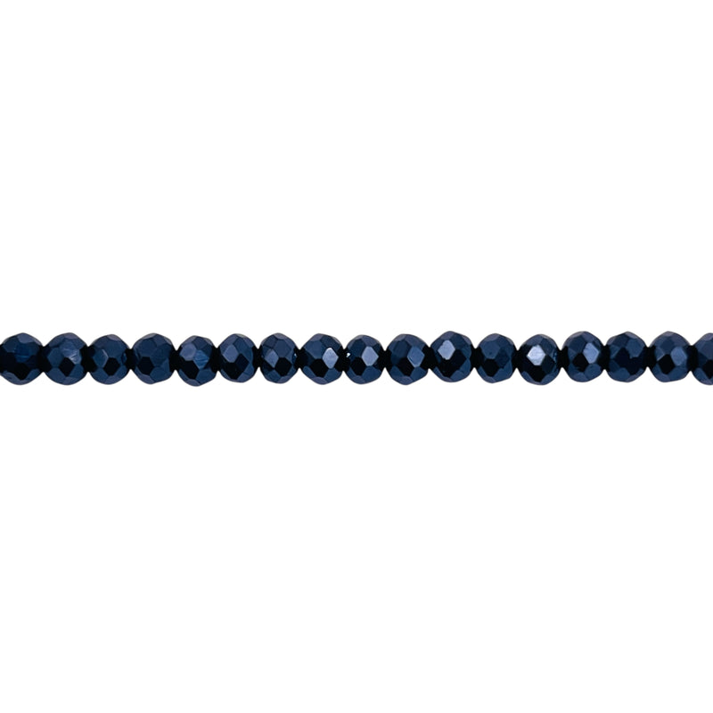 3mm Thunder Polish Glass Crystal Roundel Cut Gun Metal