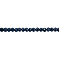 3mm Thunder Polish Glass Crystal Roundel Cut Gun Metal