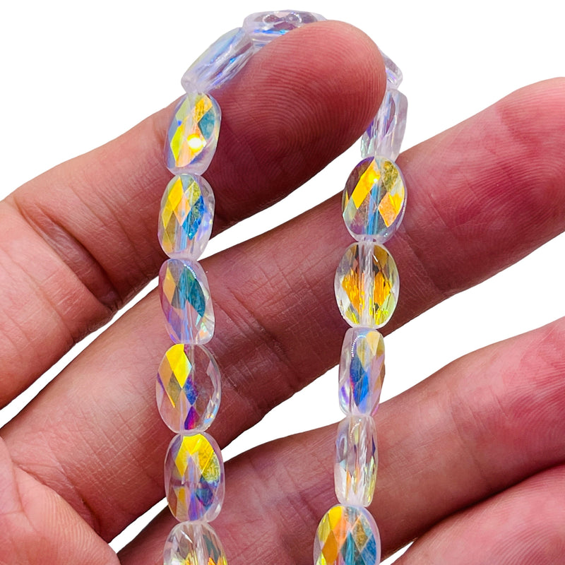 10x8mm Oval Glass Crystal Super AB